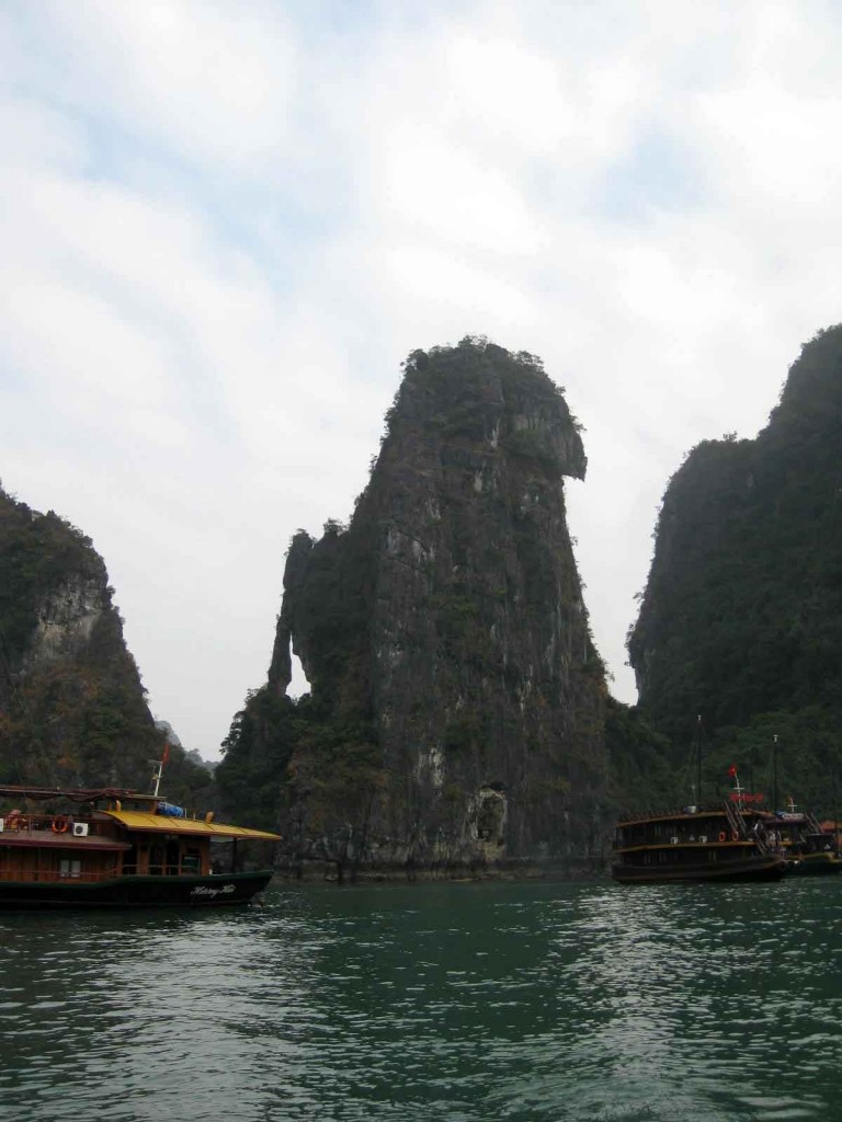 halong bay rocky outcrop