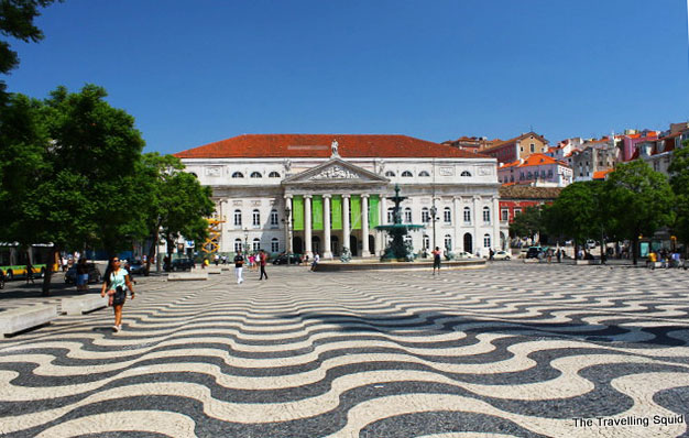 rossio square lisbon portugal