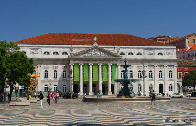 rossio square lisbon portugal