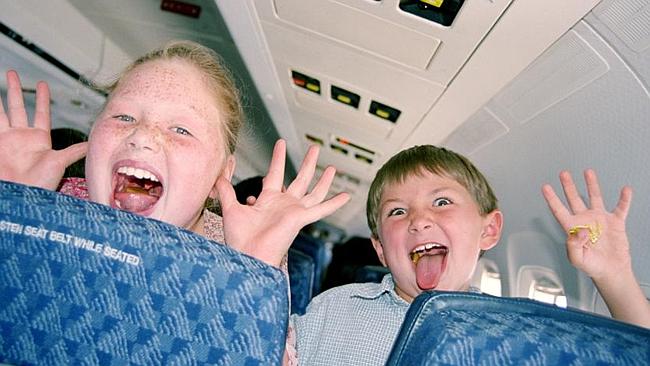 naughty children on the plane