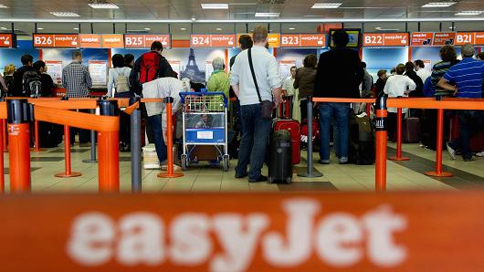 easyjet airport queues toiletries