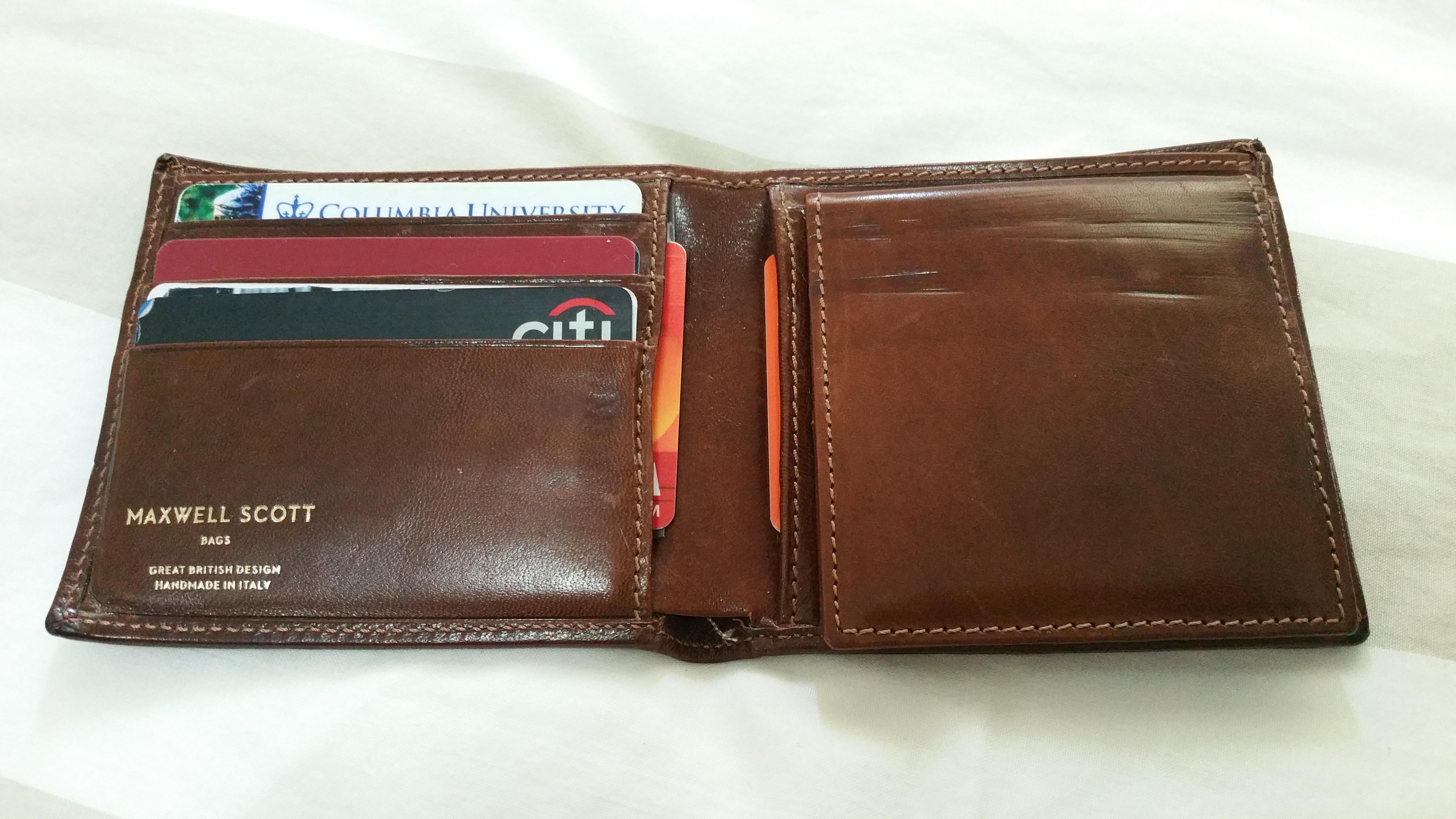 maxwell scott bag wallet 