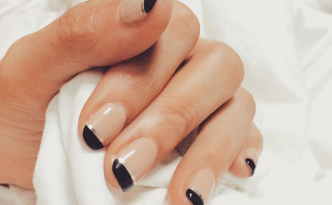 edgy french manicure