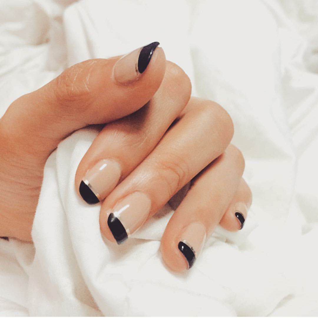 edgy french manicure