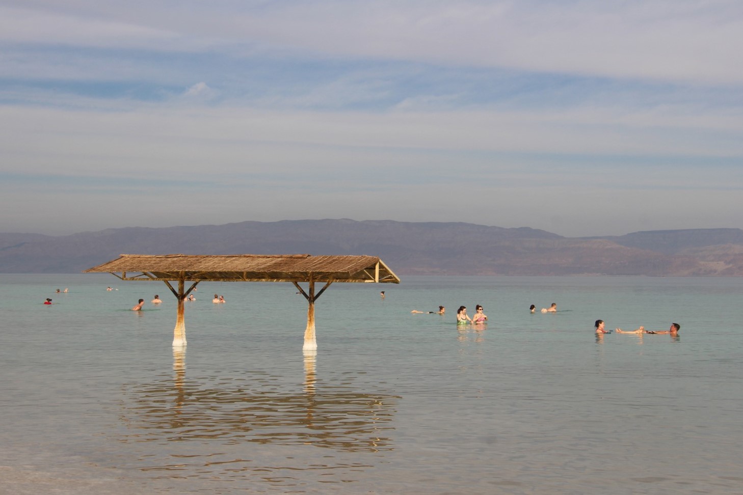 swimming in the Dead Sea