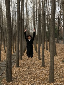 seoul forest ginko trees jumpshot