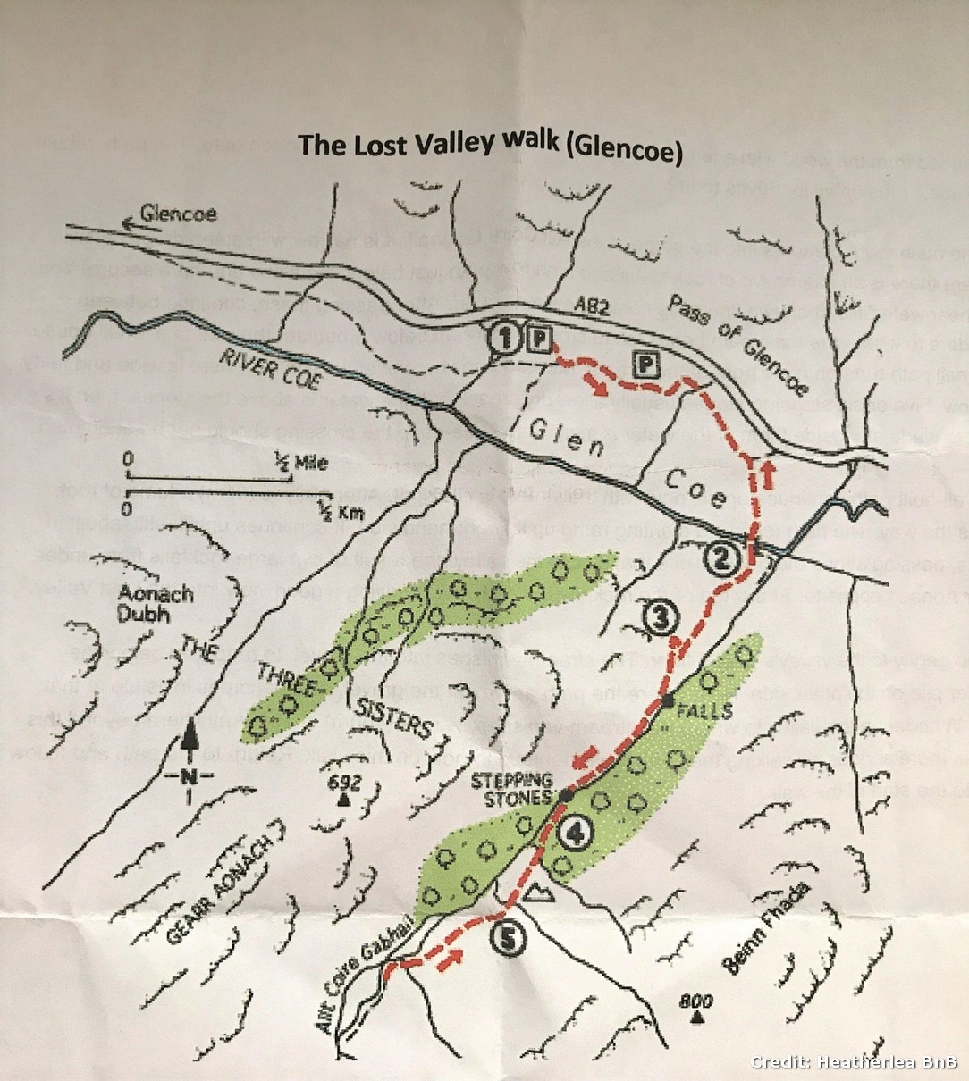 Map the lost valley trail glencoe