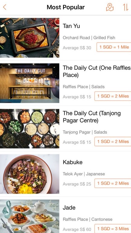 mileslife app review restaurant dining