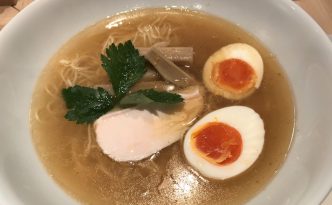 Review of seafood ramen at Menya Maishi in Ginza Tokyo
