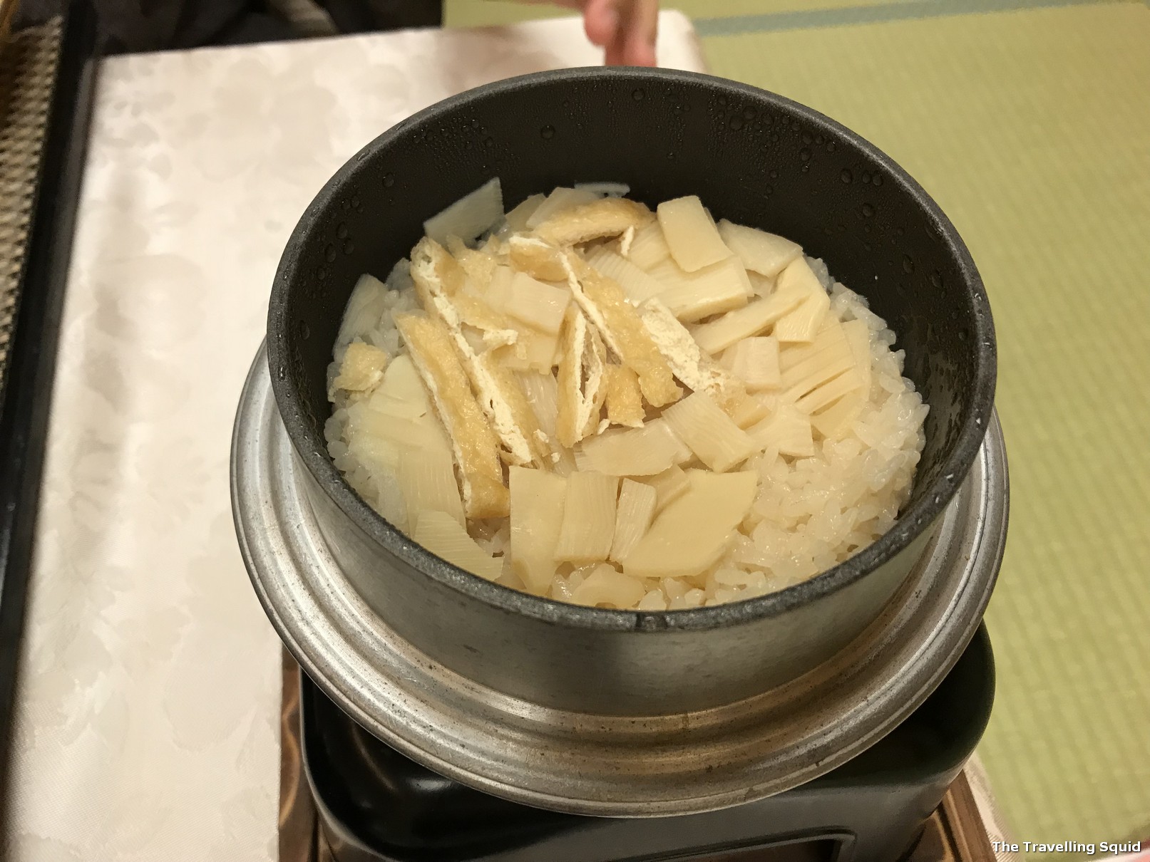 bamboo shoot rice kaiseki dinner hotel konanso kawaguchiko