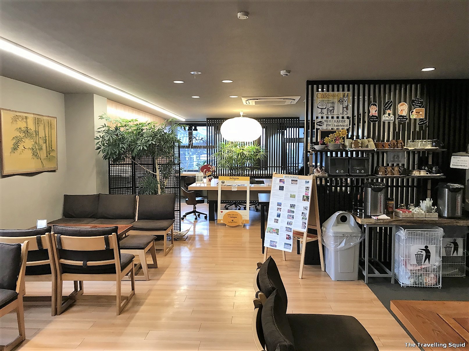 kaeda guesthouse lobby kyoto