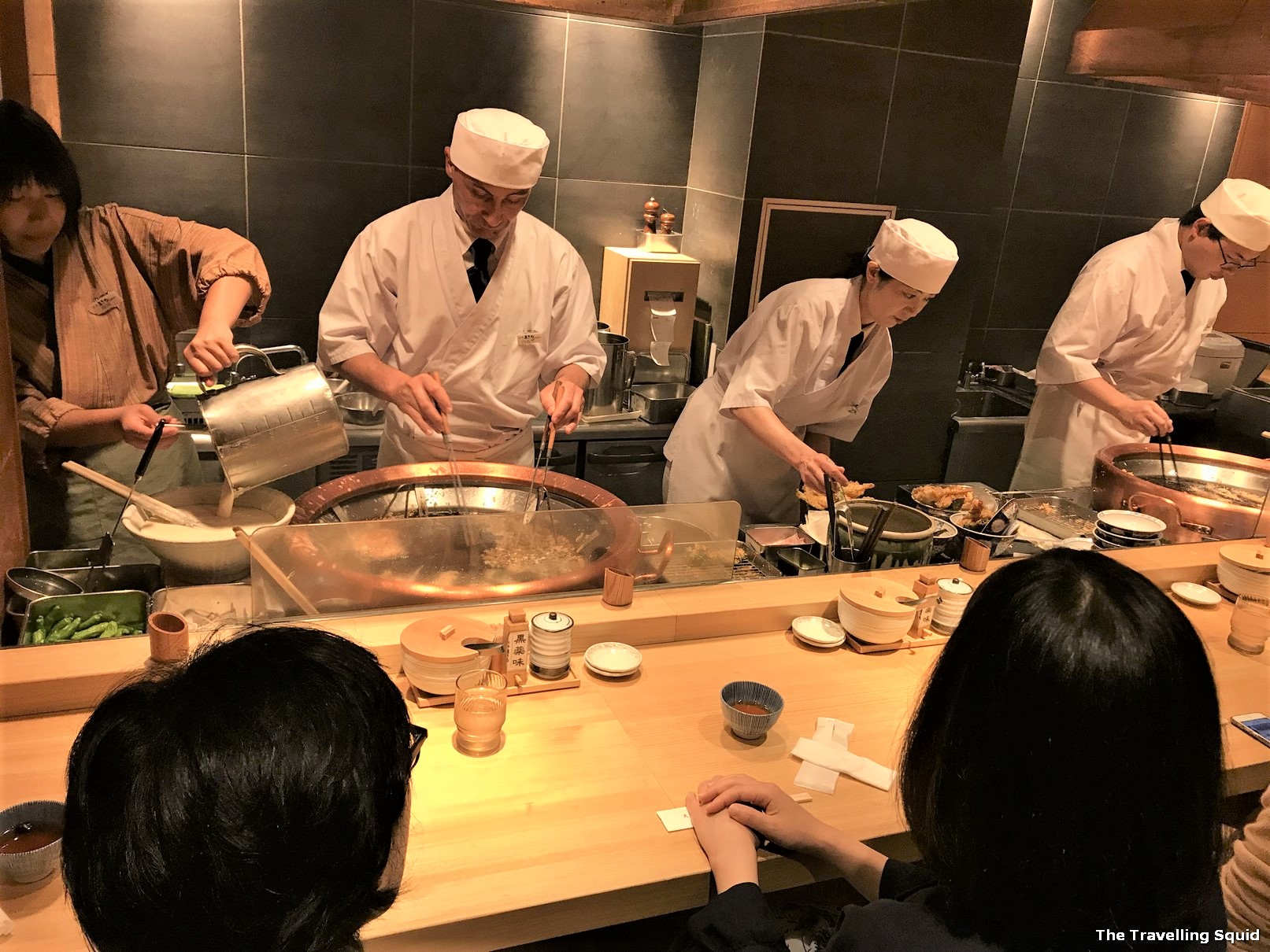 female chefs Tendon Makino Kyoto Teramachi in Kyoto