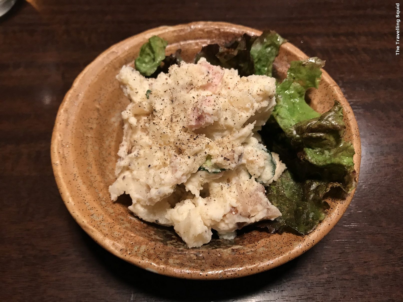 potato salad good izakaya in Kyoto visit Beppinya