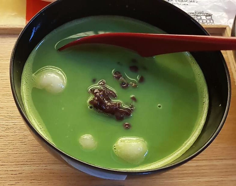 green tea soup Nakamura Tokichi in Uji Japan