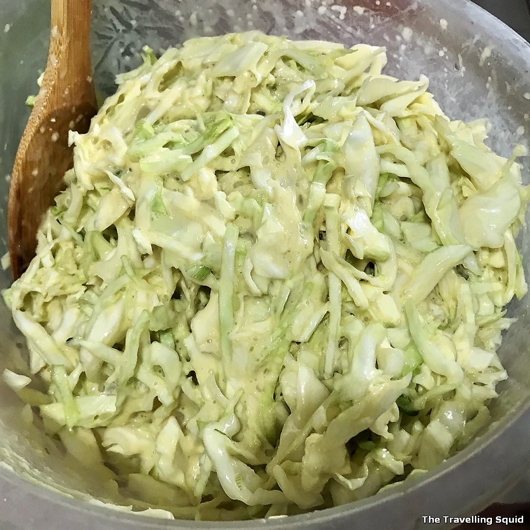batter Japanese cabbage steps to make Okonomiyaki at home 