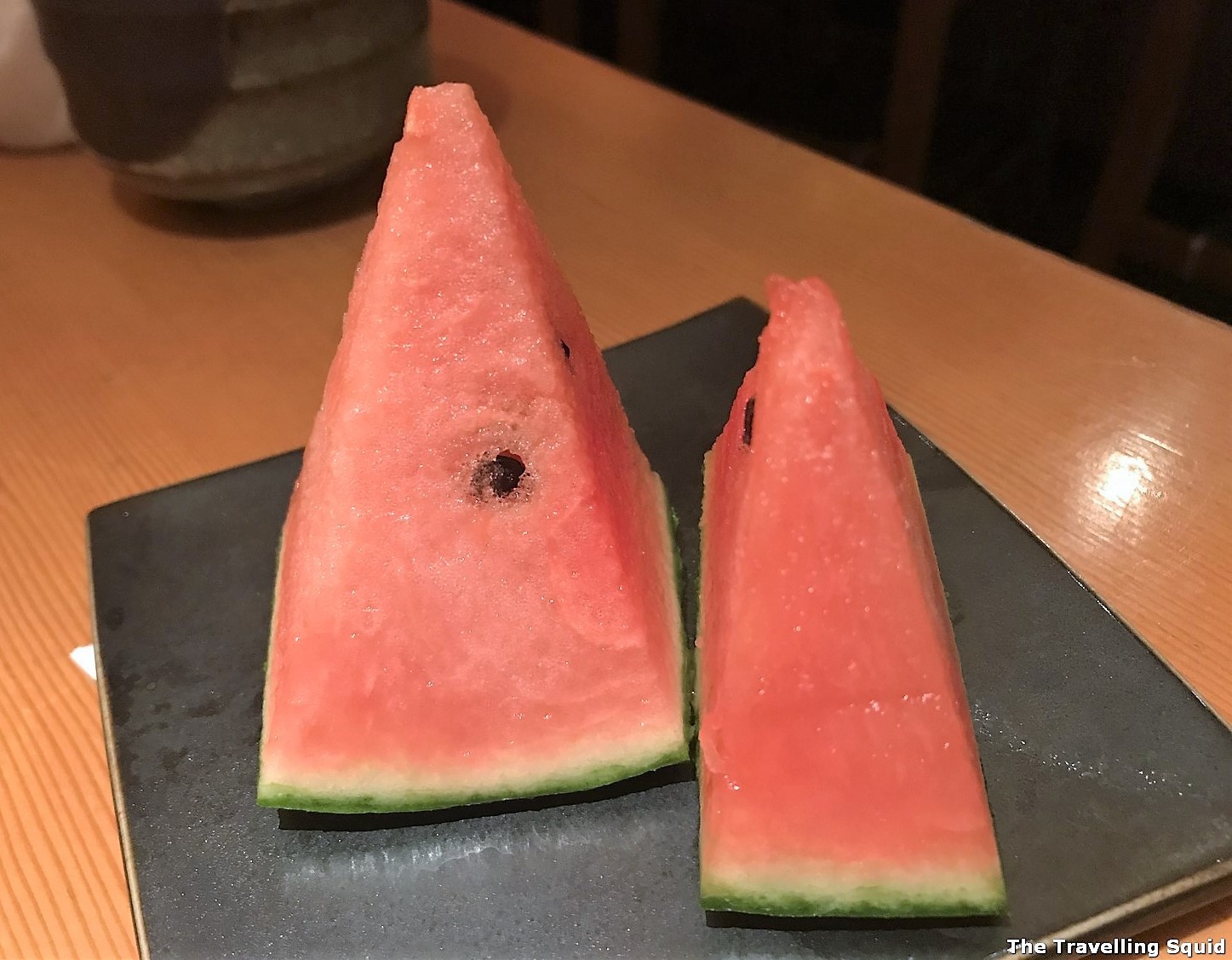 watermelon contemporary sushi at Manten Sushi in Tokyo