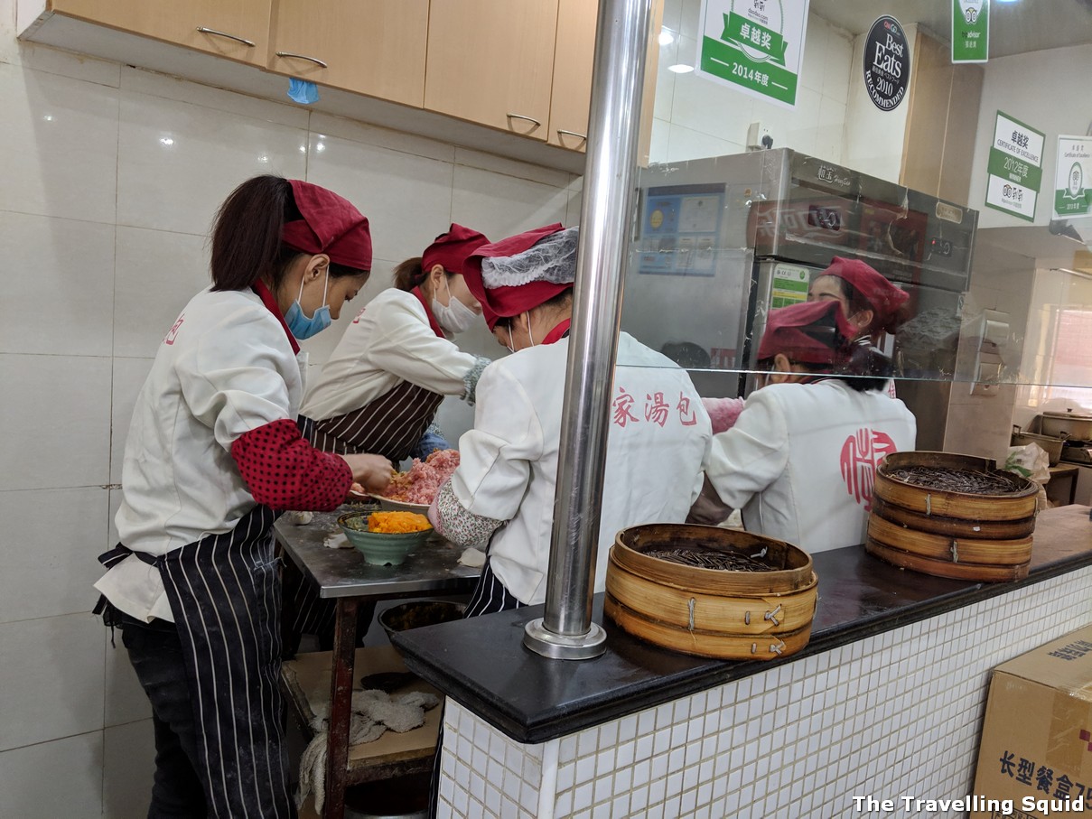 Jia Jia Tang Bao making xiao long baos