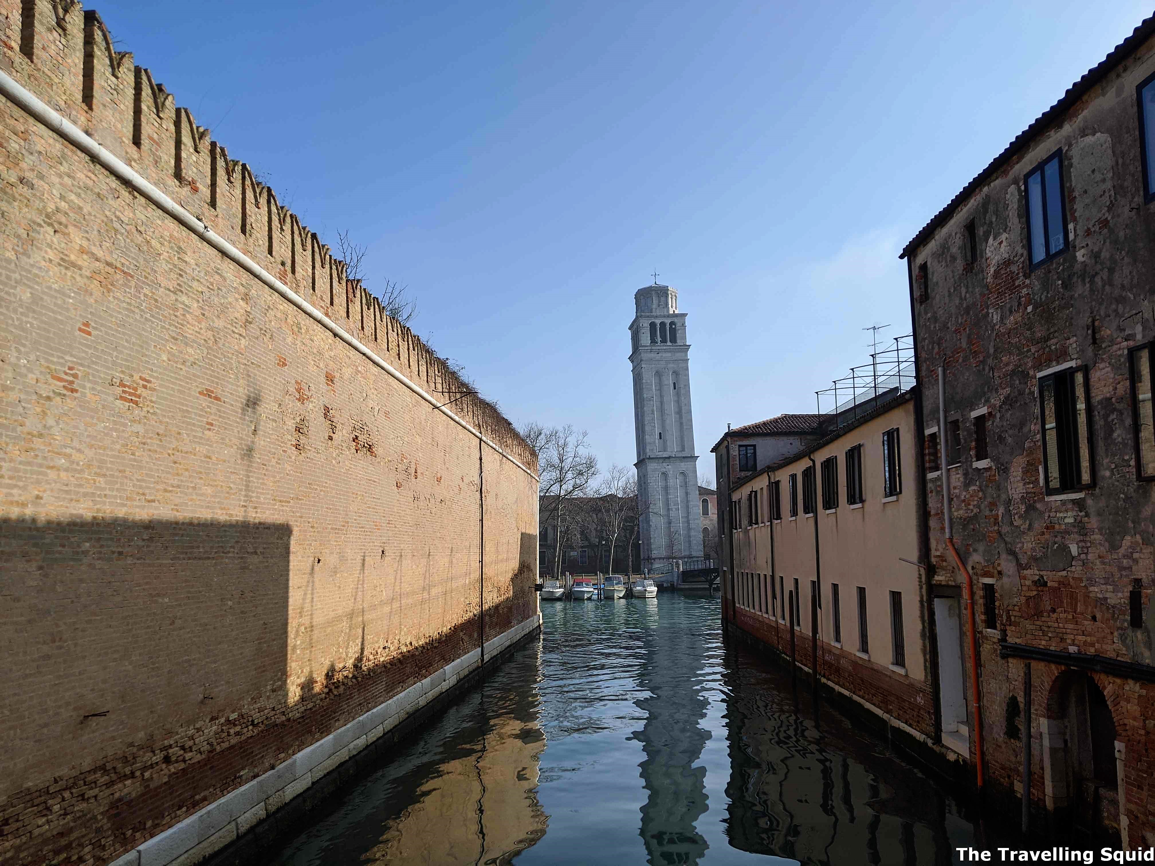 Leaning tower venice castello