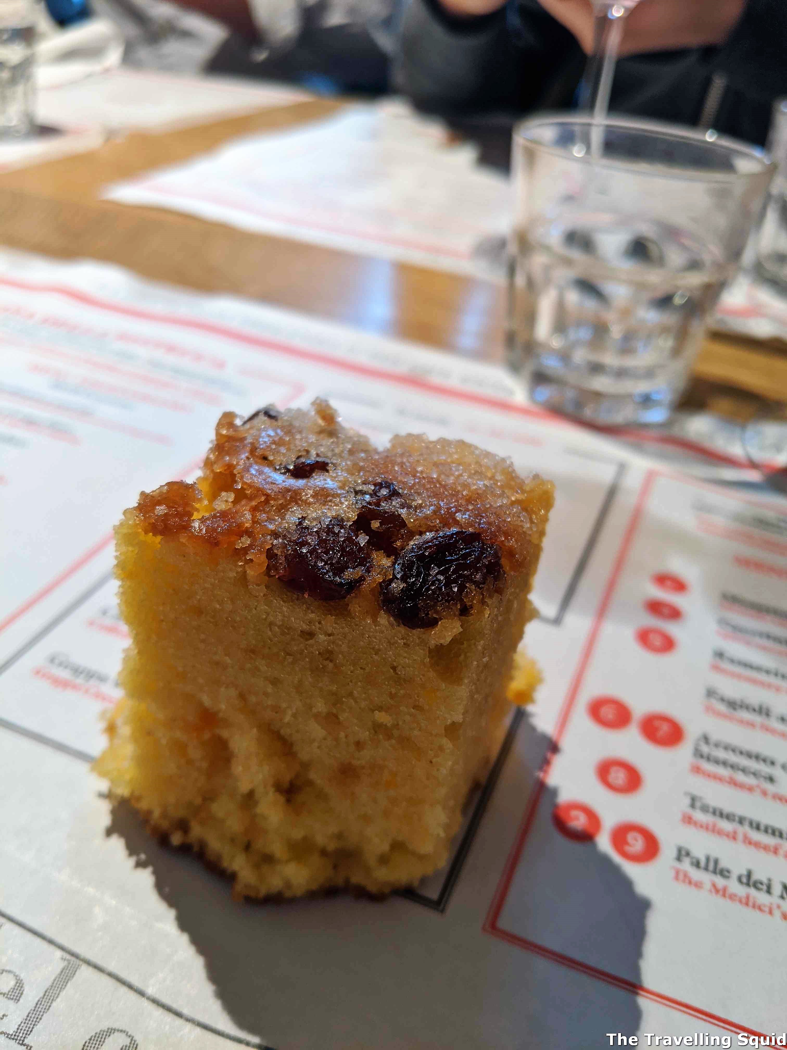 olive oil cake lunch at Dario Cecchini Solociccia 