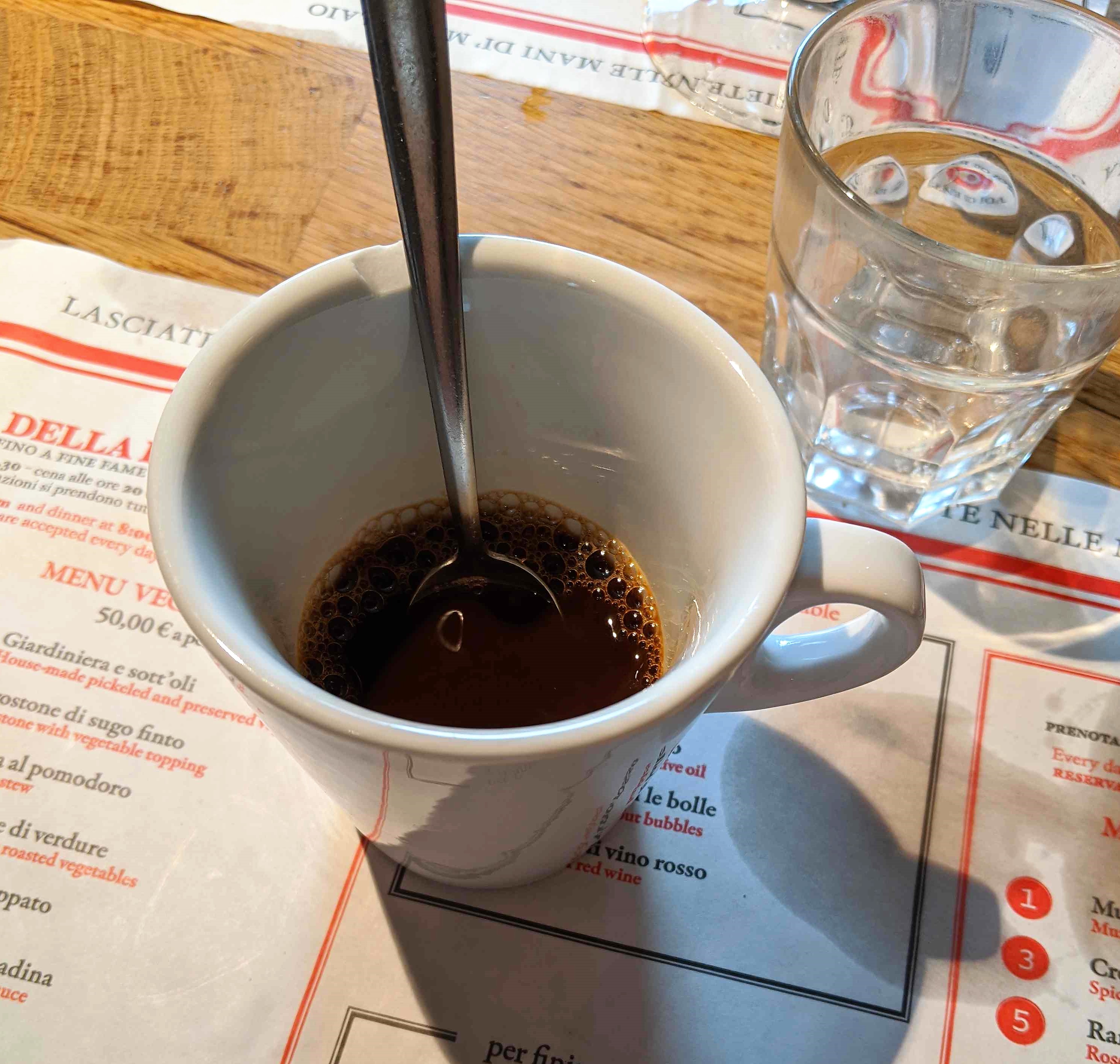 coffee lunch at Dario Cecchini Solociccia 