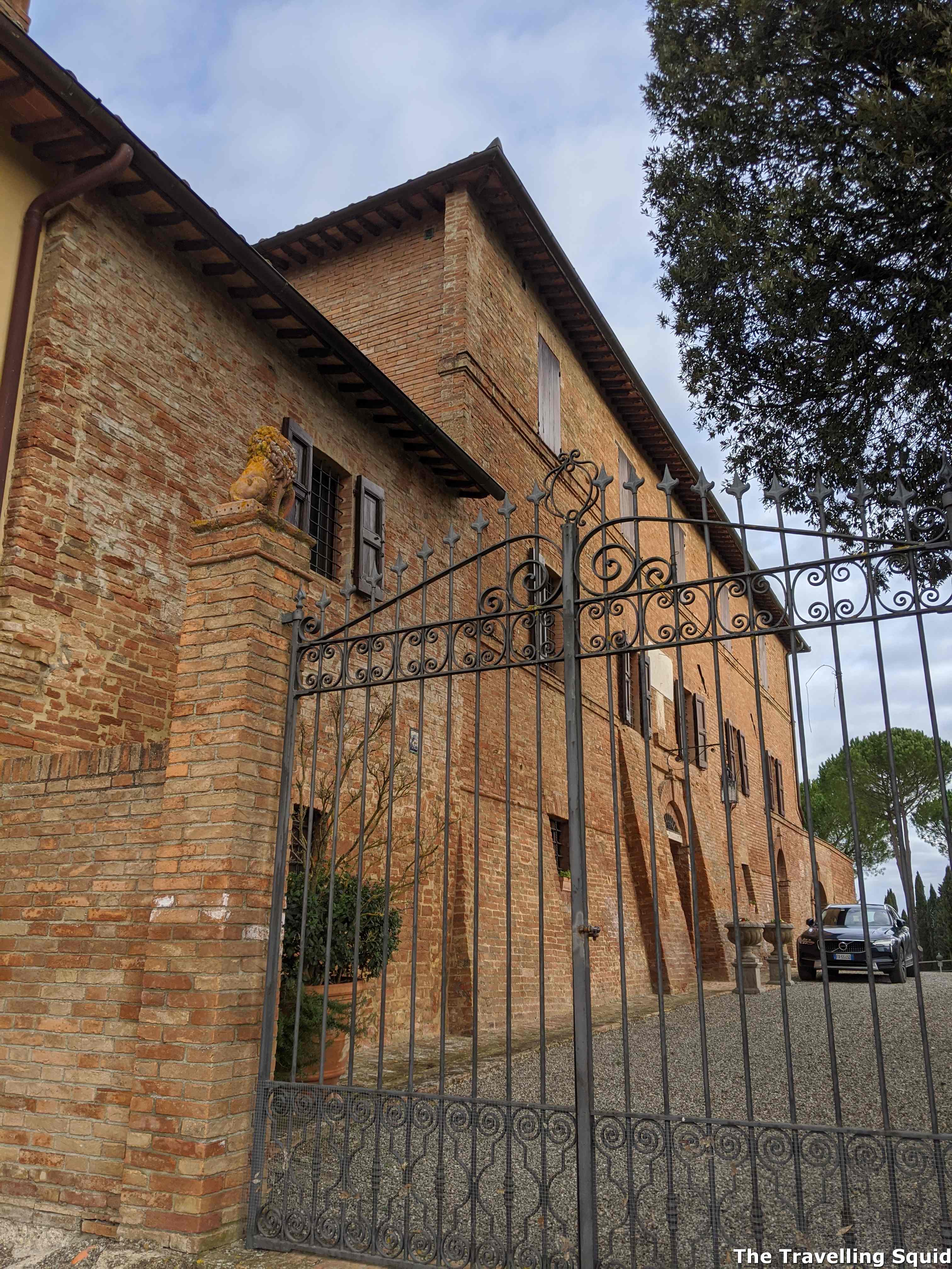 cellar door of Altesino in Montalcino Tuscany