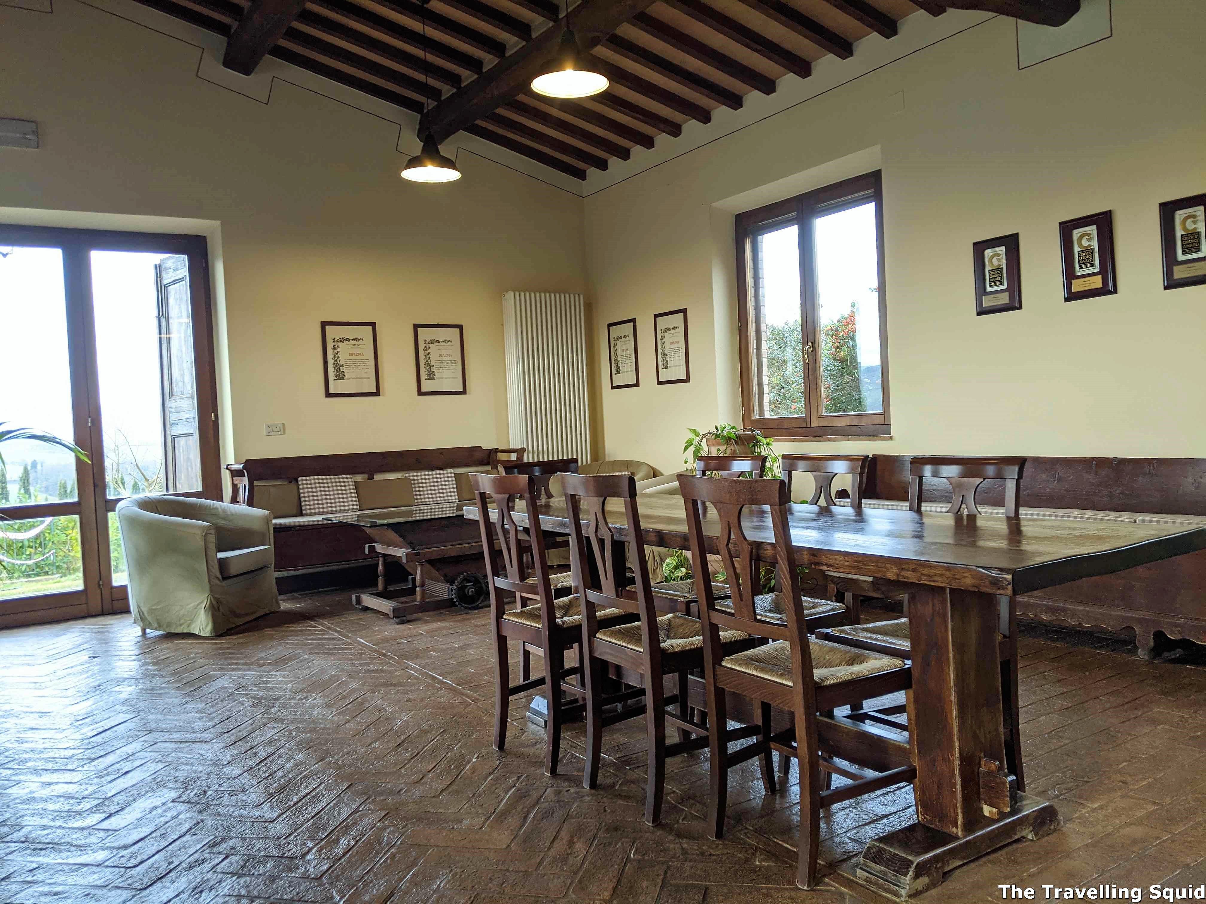 cellar door of Altesino in Montalcino Tuscany