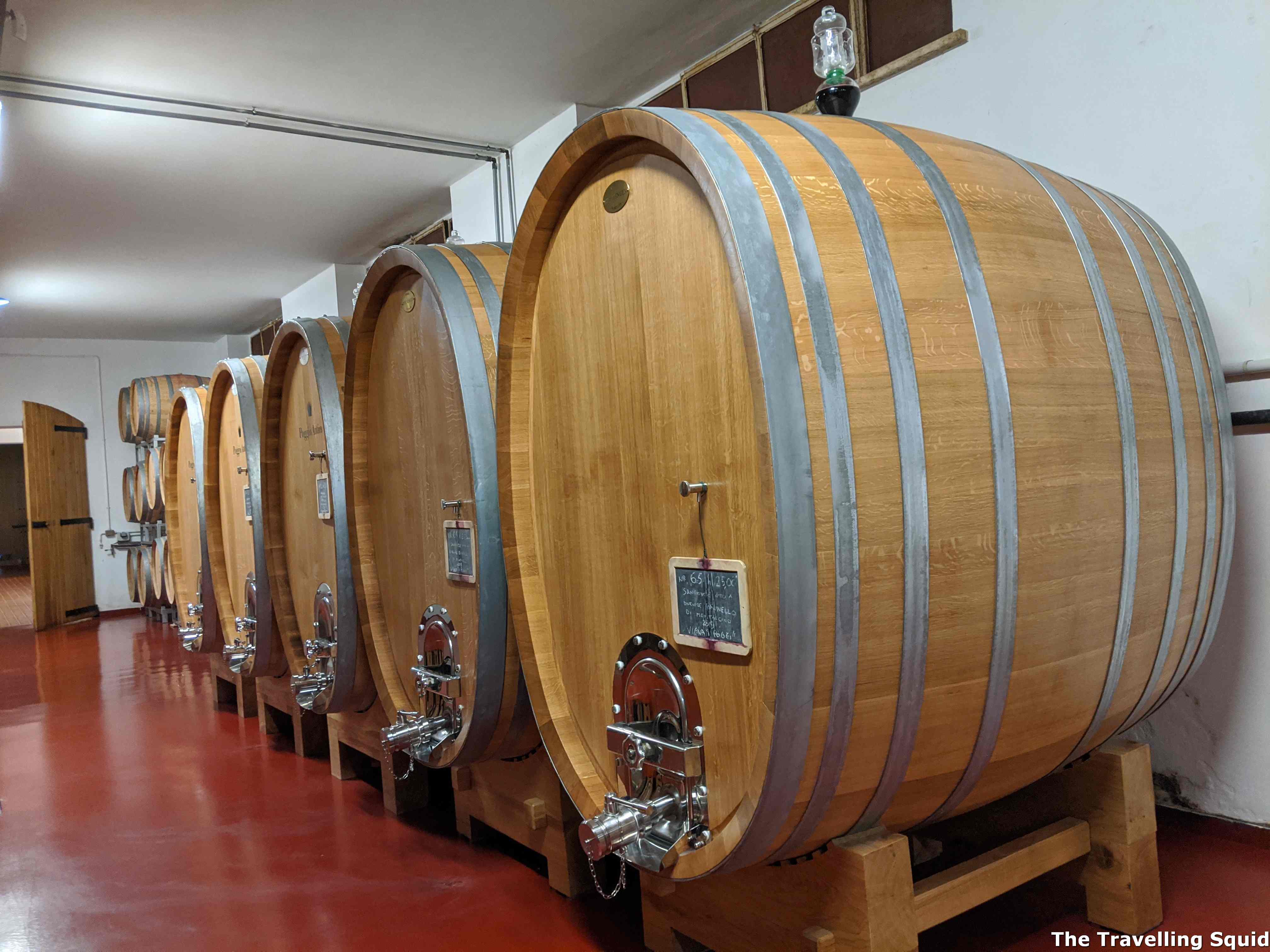 cellar door of Poggio Antico in Montalcino