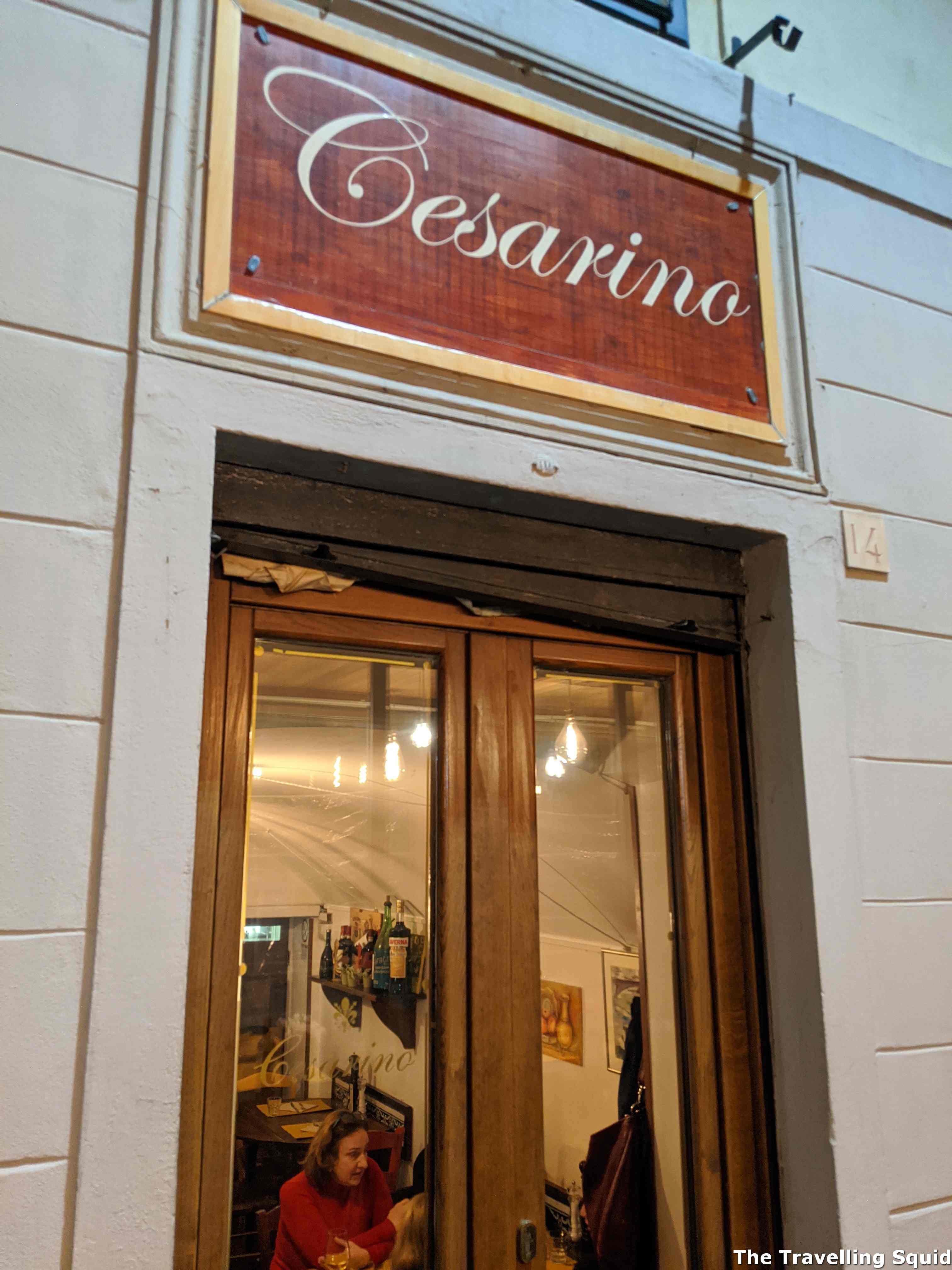 dinner at Trattoria Cesarino in Florence