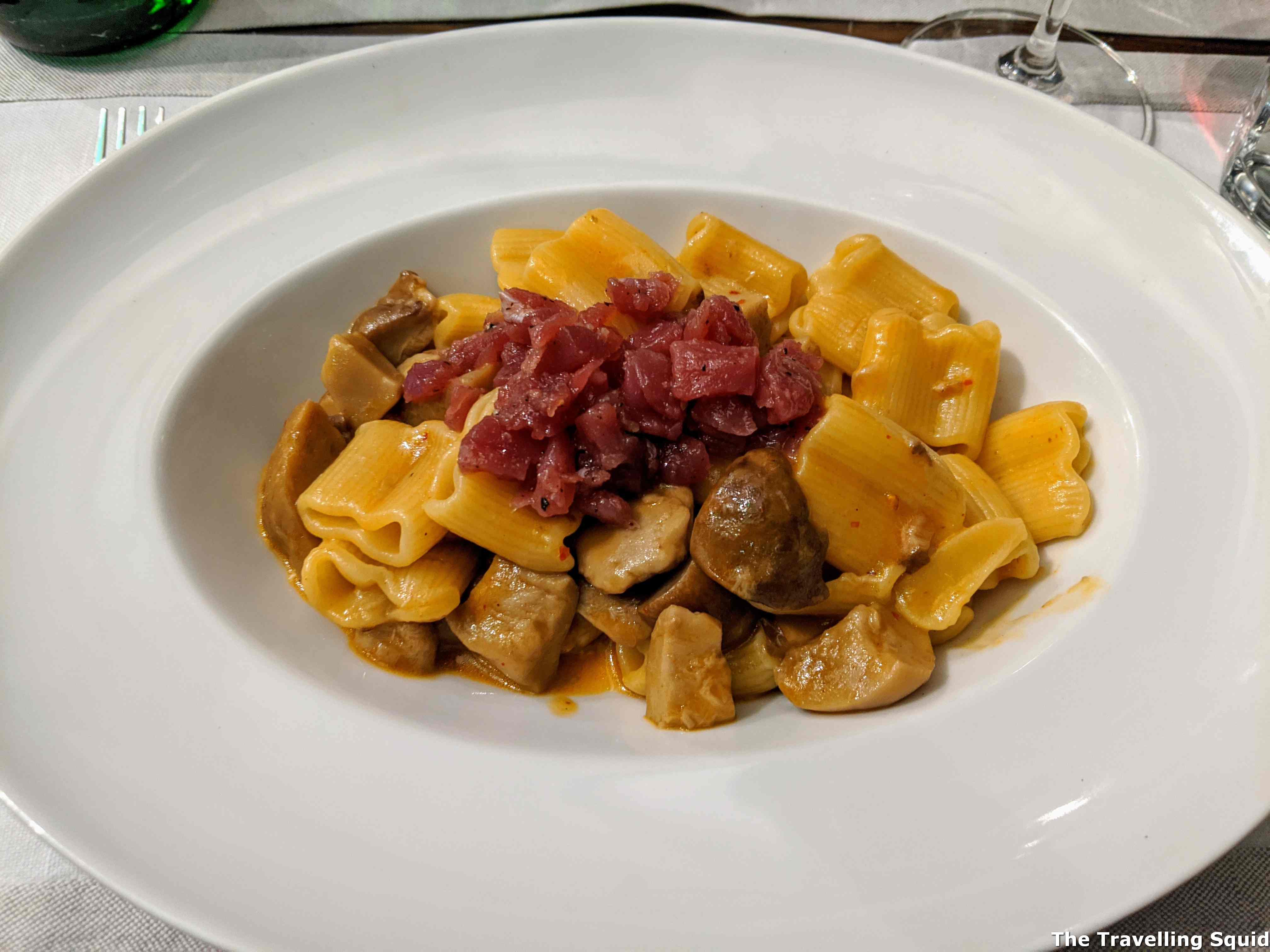 porcini tuna pasta Roscioli in Rome for authentic Roman cuisine