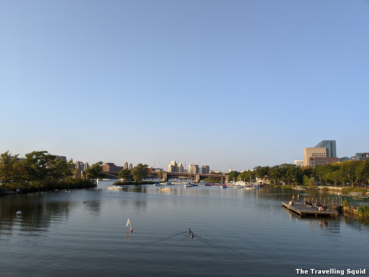 running route along Charles River Esplanade in Boston