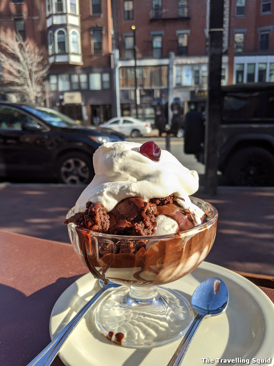 chocolate sundae Picco Pizza and Ice Cream in Boston