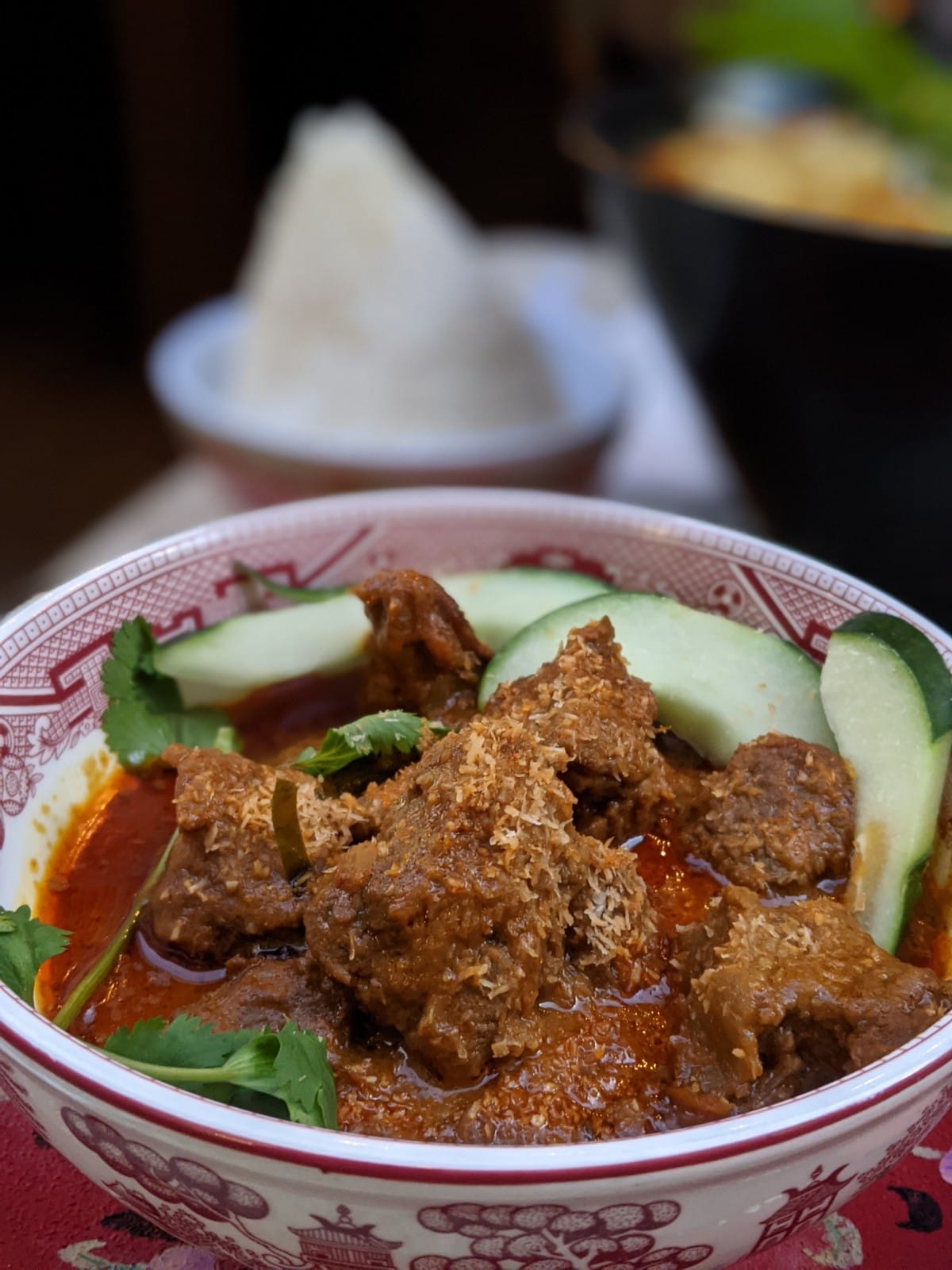 beef rendang Laut in NYC for authentic Singaporean food